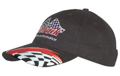 Picture of Headwear Stockist-4183-Brushed Cotton with Swoosh & Check Embroidery