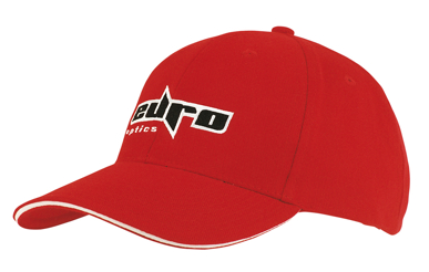 Picture of Headwear Stockist-4210-6PNL Brushed Heavy Cotton cap with sandwich trim
