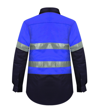 Picture of Ritemate Workwear-RM208V2R-Ladies Long Sleeve Vented Shirts with 3M 8910 Reflective Tape Shirts