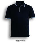 Picture of Bocini-CP0422-Unisex Adults Double Striped Polo