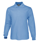 Picture of Bocini-CP1605-Kids Plain Colour Poly Face Cotton Backing L/S Polo