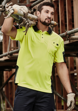Picture of Syzmik Workwear-ZH465-Mens Reinforced Hi Vis Squad S/S Polo