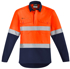Picture of Syzmik Workwear-ZW143-Mens Orange Flame HRC 2 Hoop Taped Closed Front Spliced Shirt