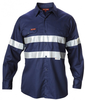 Picture of Hardyakka-Y07227-SHIRT DRILL WITH REFLECTIVE TAPE LONG SLEEVE