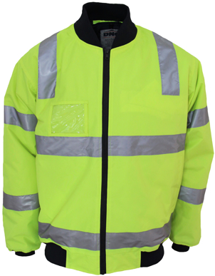 Picture of DNC Workwear-3769-Hivis “hoop” Pattern Flying Jacket Bio-motion Tape