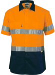 Picture of DNC Workwear Hi Vis Drill Short Sleeve Shirt - 3M 8906 Reflective Tape (3833)