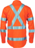 Picture of DNC Workwear Hi Vis Cool Breeze Shirt With Double Hoop On Arms & 'X' Back CSR Reflective Tape (3789)