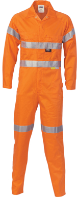 Picture of DNC Workwear-3854-HiVis Cotton Coverall with 3M Reflective Tape