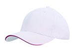 Picture of Headwear Stockist-4210-6PNL Brushed Heavy Cotton cap with sandwich trim
