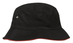 Picture of Headwear Stockist-4223-Brushed Sports Twill Bucket Hat