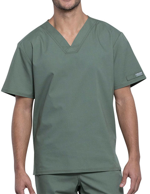 Picture of Cherokee Scrubs-CH-WW605-Cherokee Workwear Professionals Unisex Pocketless V-Neck Top