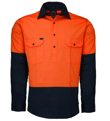 Picture of Ritemate Workwear-RM107VCF-Vented Closed Front L/W L/S