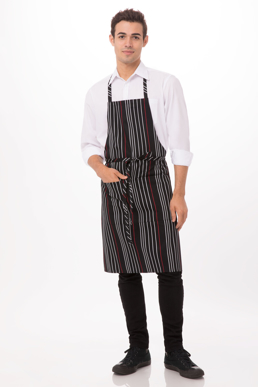 Picture of Chef Works-A550-Striped Bib Apron