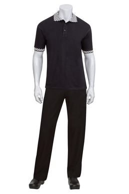 Picture of Chef Works-PCHB-Traditional Black Polo Shirt
