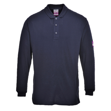 Picture of Prime Mover Workwear-FR10-Flame Resistant Anti-Static Long Sleeve Polo Shirt