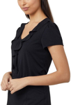 Picture of NNT Uniforms-CAT48H-BKP-Cap Sleeve Ruffle Neck T-Top