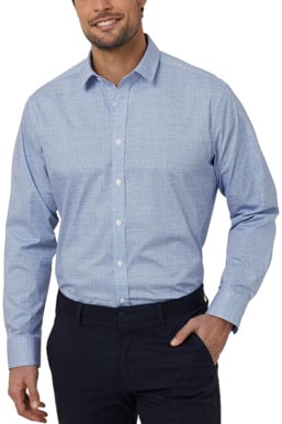 Picture of NNT Uniforms Avignon Abstract Print Long Sleeve Shirt - Cobalt White Print (CATJDC-CPR)