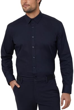 Picture of NNT Uniforms Avignon Long Sleeve Shirt - Navy (CATJDD-NAV)