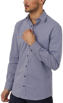 Picture of NNT Uniforms-CATJDF-NWC-Avignon Gingham Check Long Sleeve Slim Shirt