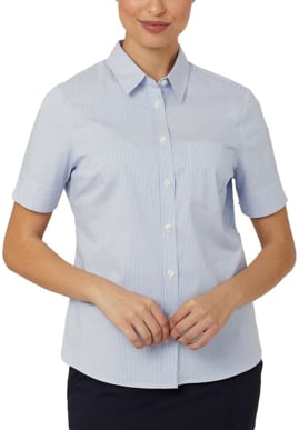 Picture of NNT Uniforms Avignon Stripe Short Sleeve Shirt - Light Blue Stripe (CATUK5-LBS)