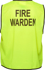 Picture of Prime Mover-MV118-Stock Printed FIRE WARDEN Day Vest