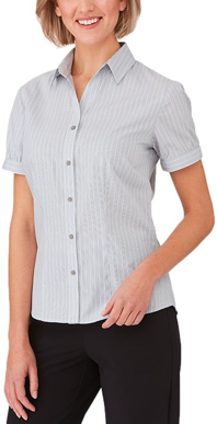 Picture of City Collection Shadow Stripe Cap Sleeve Shirt (2104)