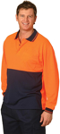 Picture of Australian Industrial Wear -SW05CD-Men's Polyester High Visibility Long Sleeve Polo