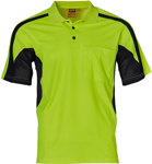 Picture of Australian Industrial Wear -SW25-Unisex Hi-Vis Fashion Polo With Underarms Mesh