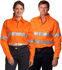 Picture of Australian Industrial Wear -SW52-Men's Taped Hi-Vis Cotton Drill Safety Shirt