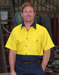 Picture of Australian Industrial Wear -SW53-Men's Cotton Drill Safety Short Sleeve Shirt