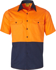 Picture of Australian Industrial Wear -SW57-Men's Hi-VIs Cool Breeze Short Sleeve Safety Shirt