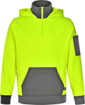 Picture of Australian Industrial Wear -SW78-Unisex Hi Vis ¼ Zip Premium Fleece Hoodie