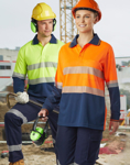 Picture of Australian Industrial Wear -SW86-Unisex Cooldry® Segmented Long Sleeve Polo