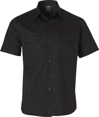Picture of Australian Industrial Wear -WT01-Men's Cool-Breeze Cotton Short Sleeve Work Shirt