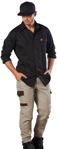 Picture of Australian Industrial Wear -WT10-Men's Stretch Work Shirt With 2 Front Flap Pockets
