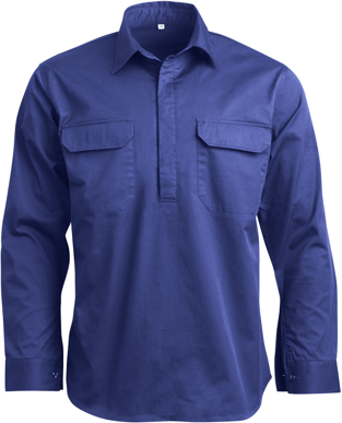 Picture of Australian Industrial Wear -WT12-Unisex Cool Breeze Closed Front Long Sleeve Work Shirt