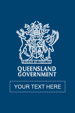 Picture of Queensland Government (Crest) with Customisable Text