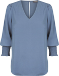 Picture of Gloweave V Neck Shirred Cuff Top (1803WZ)