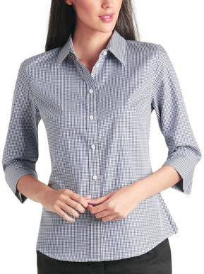 Picture of Winning Spirit Ladies Multi-tone Check 3/4 Sleeve Shirt (M8320Q)