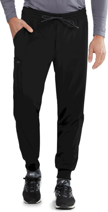 Barco One Men's Vortex Jogger Scrub Pants-BOP520 (Black - Medium Short)