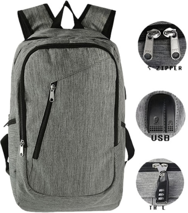 Picture of Be Seen Polyester Oxford Back Pack + USB Port & 15" Laptop sleeve (BKBP001)