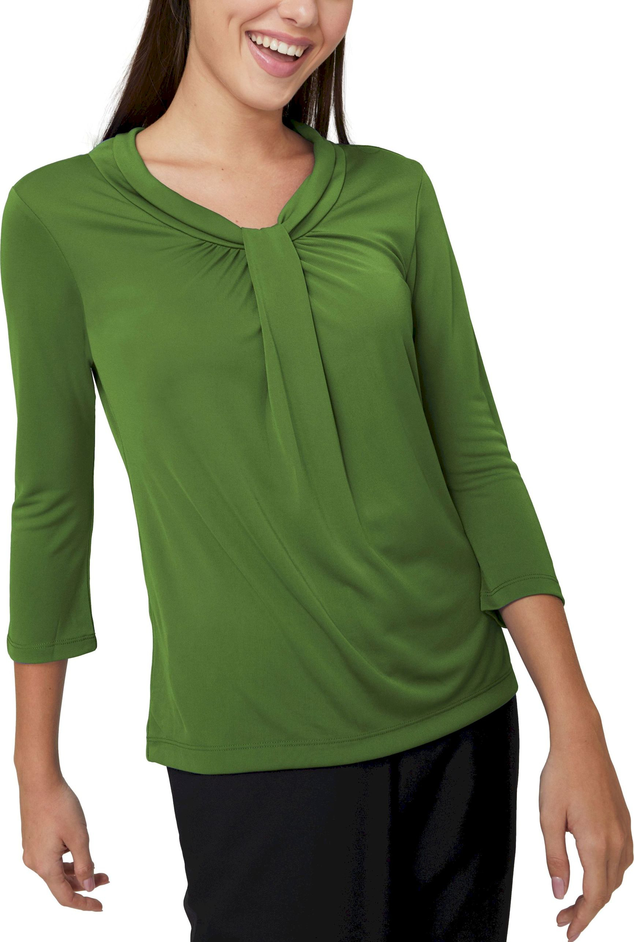 City Collection Pippa Knit 3/4 Sleeve Blouse (2221) | Scrubs, Corporate ...