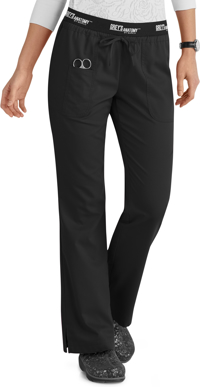 Picture of Grey's Anatomy Womens Athletic 3 Pocket Logo Waist Pants - Petite Black Size XL (GR-4275P)