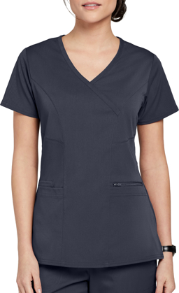 Picture of Grey's Anatomy Womens Spandex Stretch 3 Pocket Top Steel Size M (GRST001)
