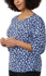 Picture of NNT Uniforms Antibacterial Petal Print 3/4 Sleeve Top - Blue/Taupe (CATUFN-BLT)
