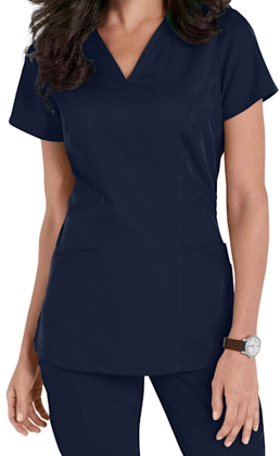 Picture of Grey's Anatomy-GR-41452-Ladies 3 Pocket Mia Scrub Top Indigo Size M