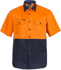 Picture of NCC Apparel Mens Hi Vis Two Tone Short Sleeve Cotton Drill Shirt (WS3023)