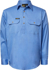 Picture of NCC Apparel Mens Lightweight Long Sleeve Half Placket Cotton Drill Shirt With Contrast Buttons (WS3029)