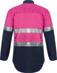Picture of NCC Apparel Mens Lightweight Two Tone Long Sleeve Vented Cotton Drill Shirt With CSR Reflective Tape - Night Use Only (WS4132)