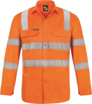 Picture of NCC Apparel Mens Lightweight Hi Vis Vented Cotton Drill Shirt With Semi Gusset And Shoulder Pattern CSR Reflective Tape (WS6011)